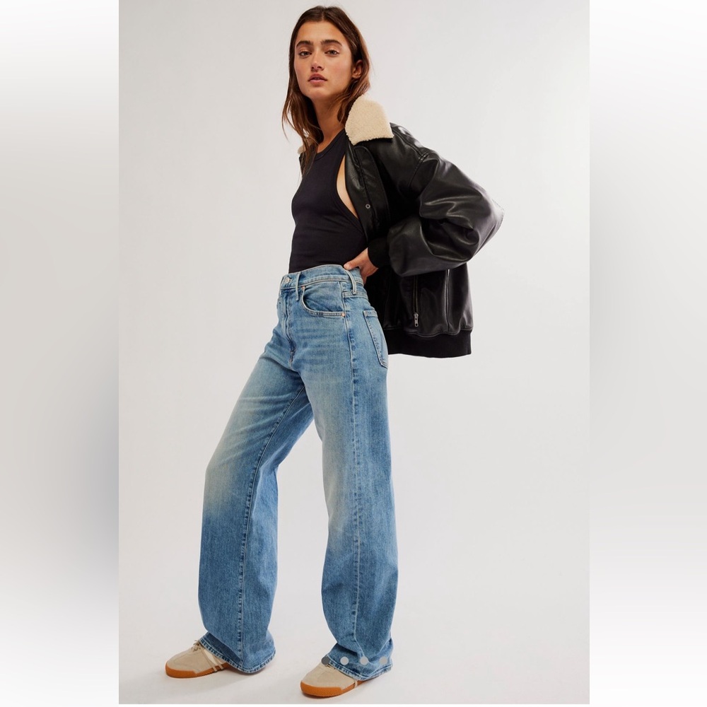 NWT MOTHER “The Lasso” Wide-Leg Jeans